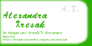 alexandra kresak business card